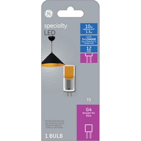 General Electric 1W T3 Bulb LED G4 Base Desk Lamp, Warm White 93129189 - main